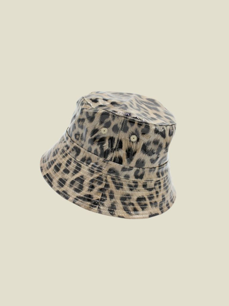 Hazel Reversible Bucket Hat Leopard