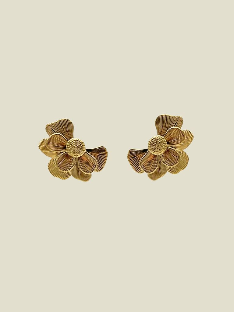 Funky Earrings (Set) Half Sunflowers