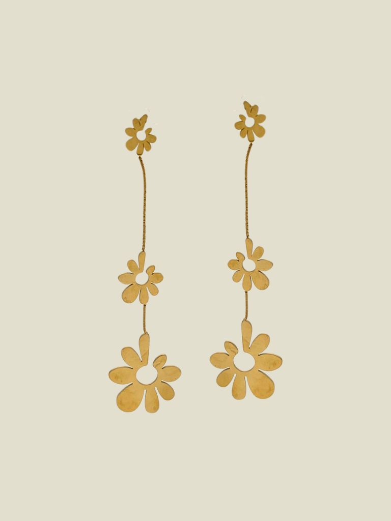 Funky Earrings (Set) Threads 3 Flowers