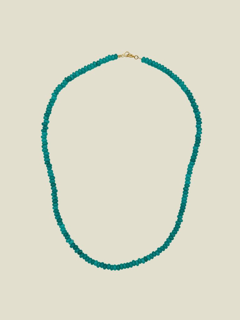 Necklace Blue Amazonite Gold