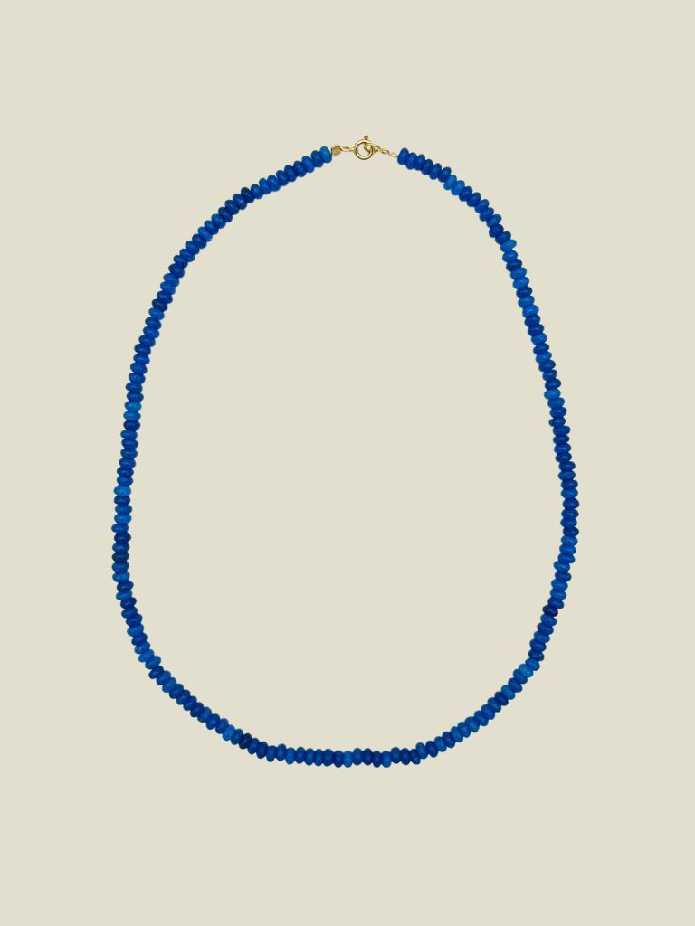 Necklace Blue Chalcedony Gold