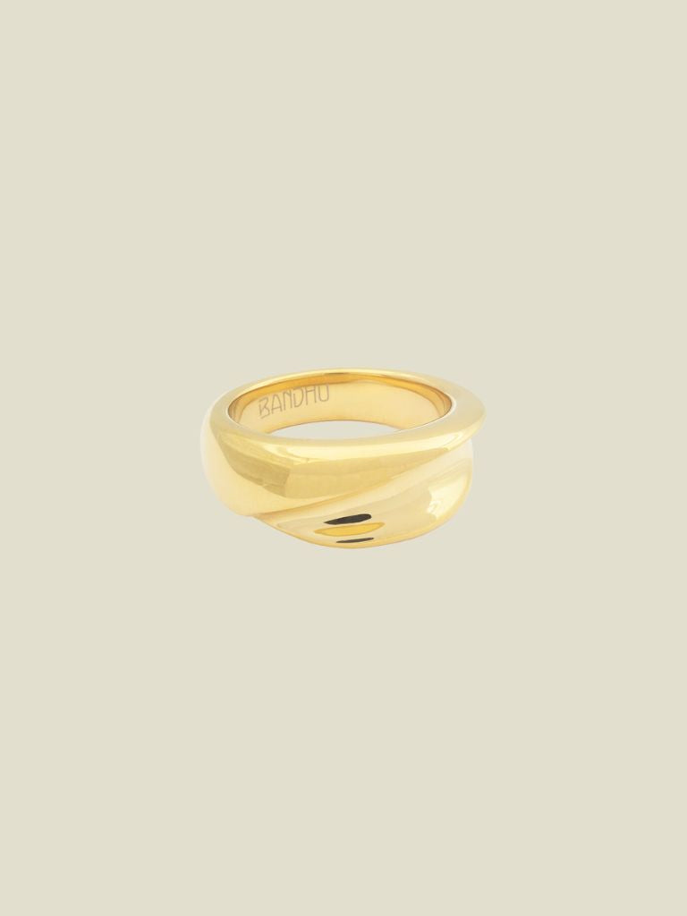 Ring Onda Gold Plated