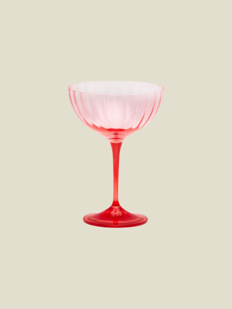 Anna Champagne Glass Garden Pink