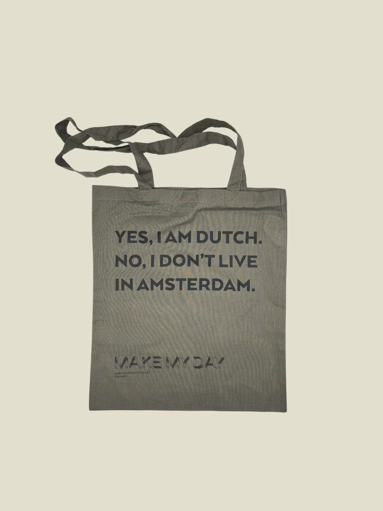 MMD Yes I'm Dutch Tote Bag Khaki Black
