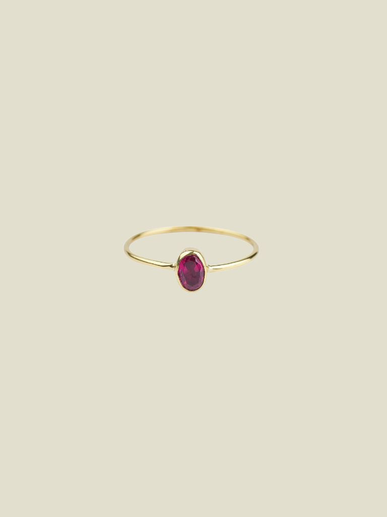 Ring Oval Ruby Gold