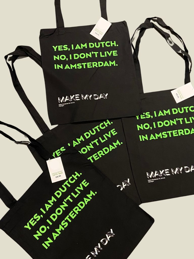 MMD Yes I'm Dutch Tote Bag Black Neon