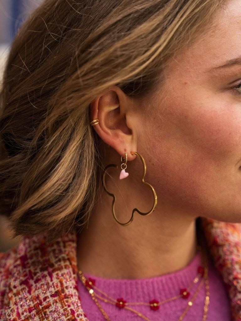 Funky Earrings (Set) Flower Hoops