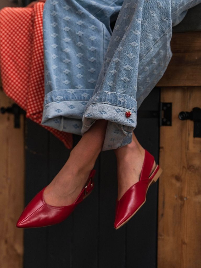 Mules Ivy Red