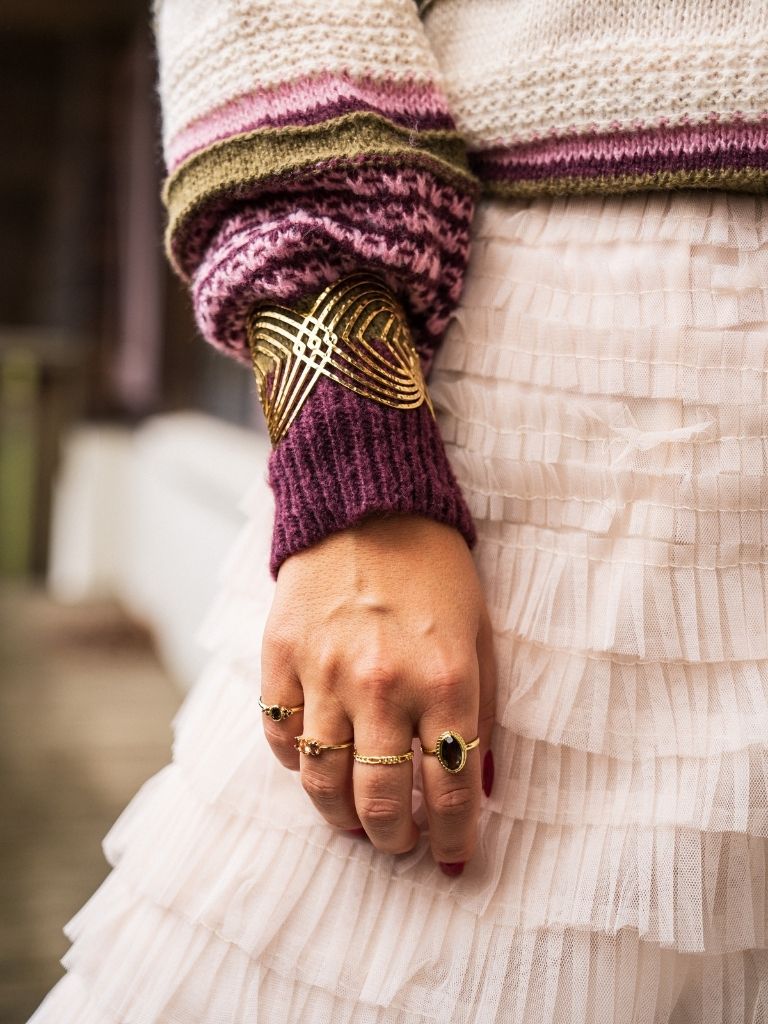 Bracelet Big Golden Cuff