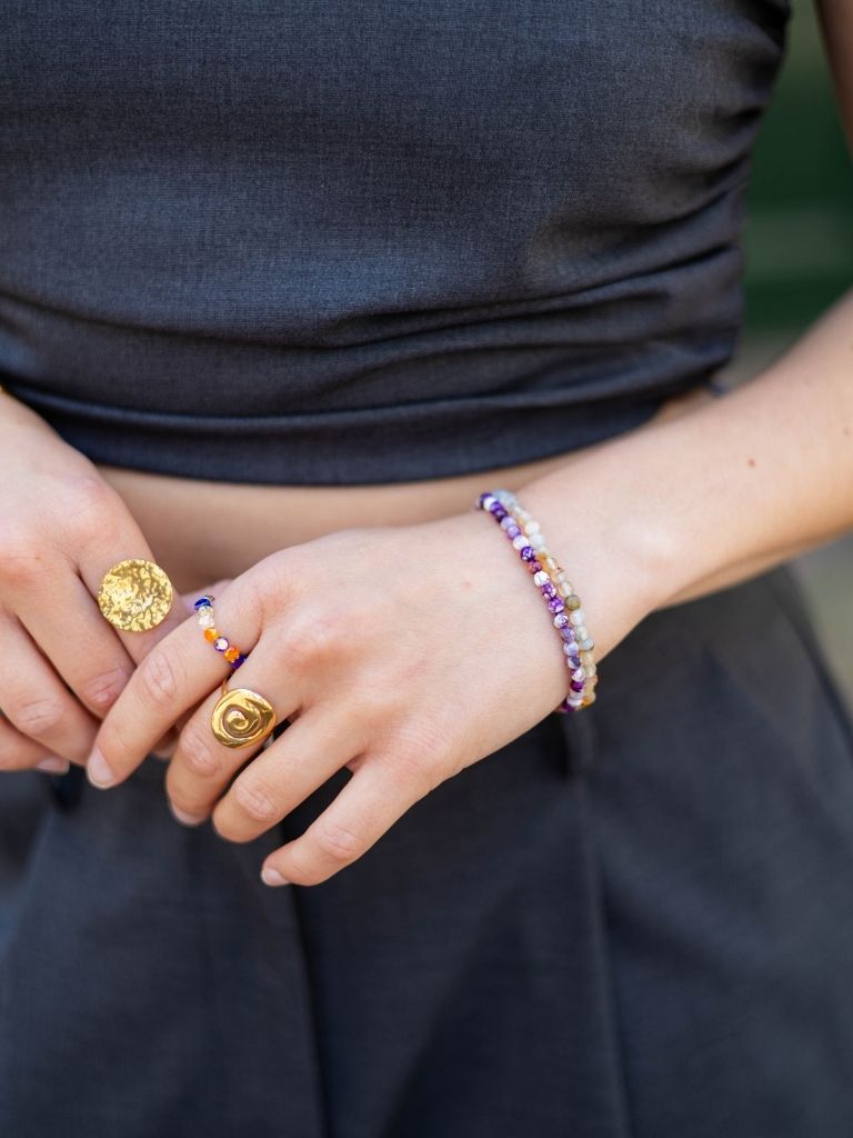 Bracelet Natural Stones Purple