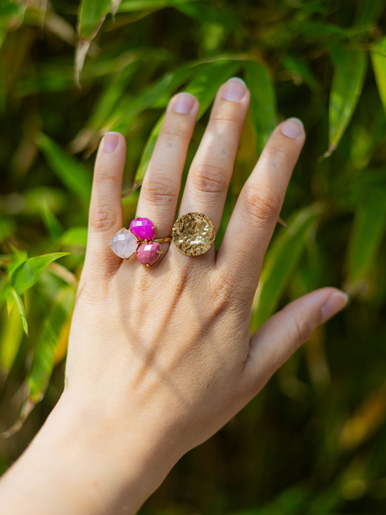 Ring Stamped Circle Gold