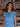 Tshirt Zaira Blue Embroidered Logo