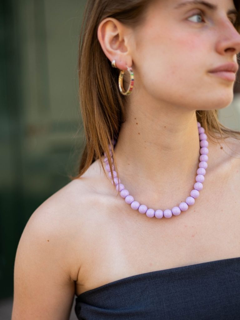Necklace Lila Beads