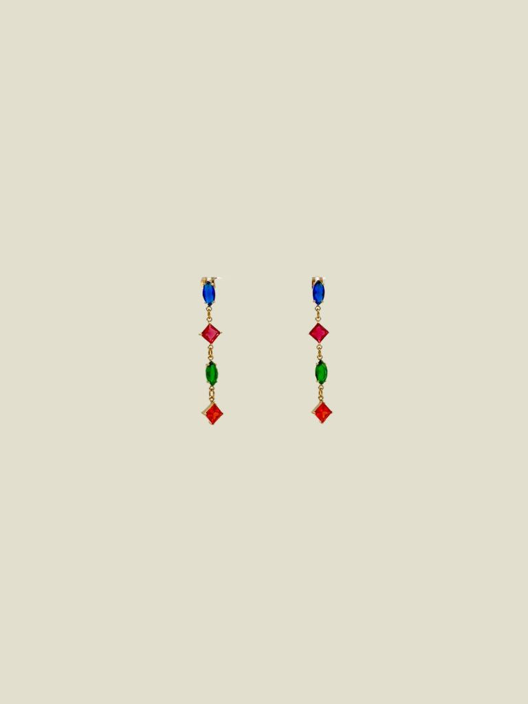 Funky Earring (Set) Somi Colourful Stones