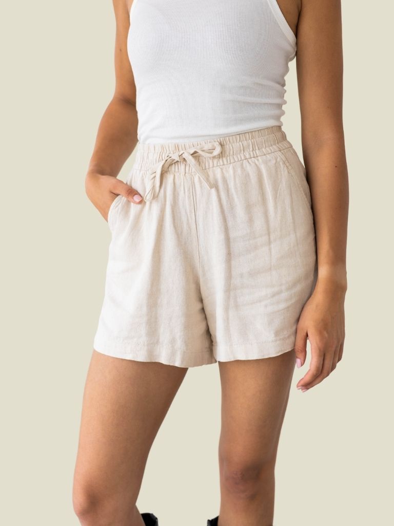 Short Linno Natural Ecru
