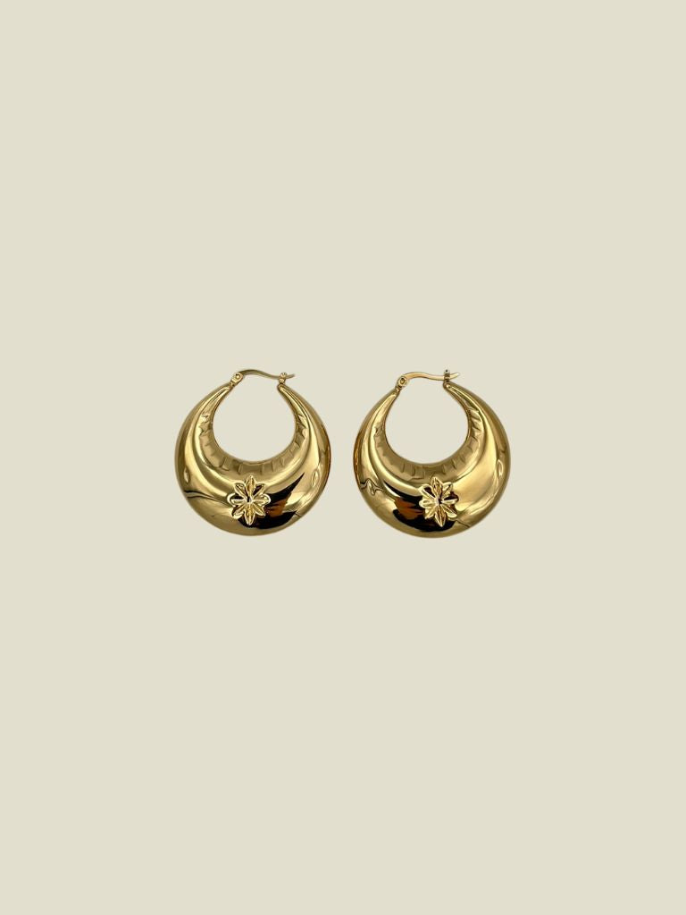 Funky Earring (Set) Big Star Hoops Gold