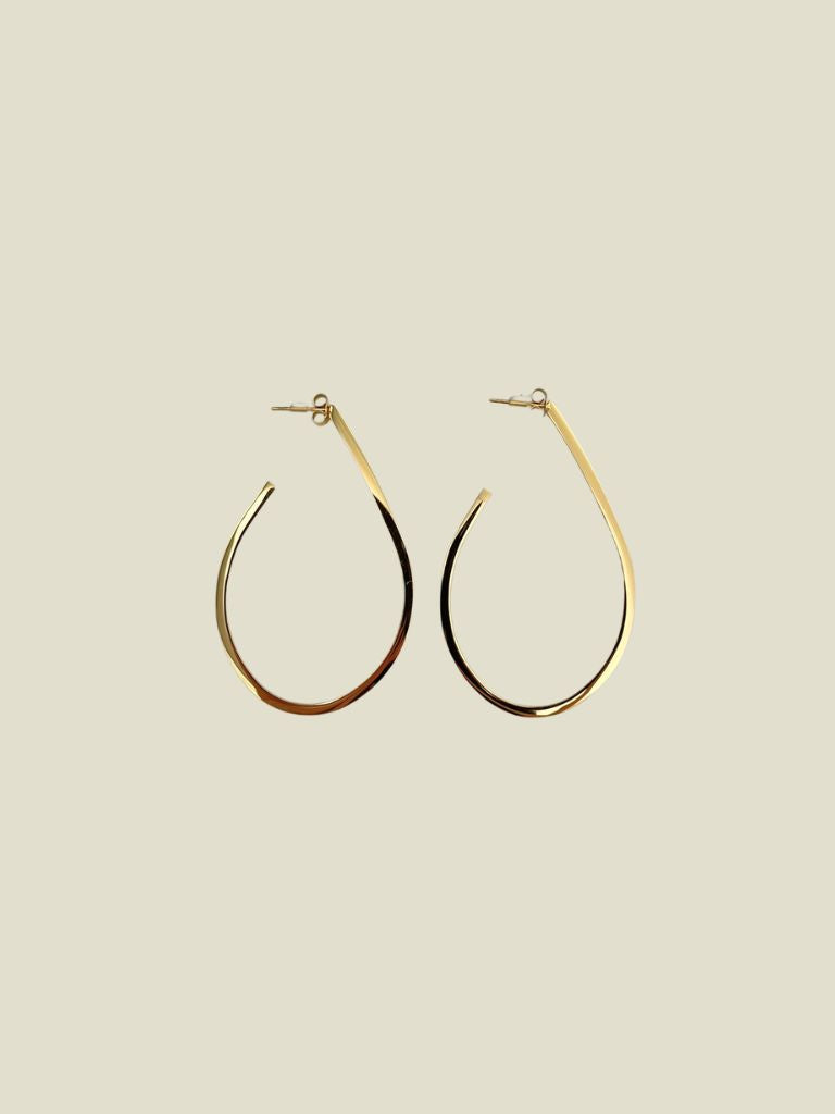 Funky Earring (Set) Long Hoops Gold