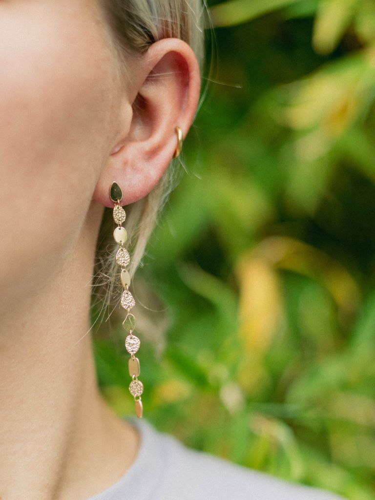 Funky Earrings (Set) Tiny Long Shapes Gold