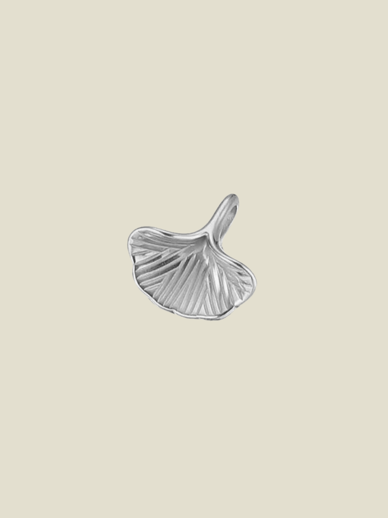 Pendant Ginkgo Single Leaf Silver