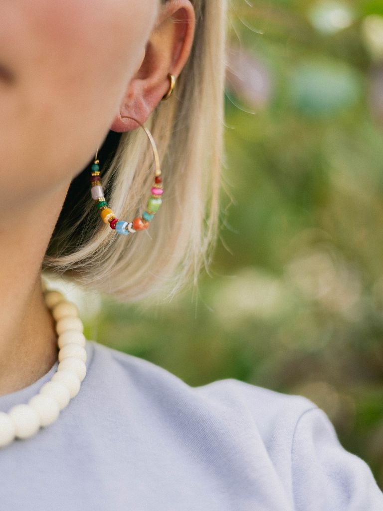 Funky Earrings (Set) Colourful Stones
