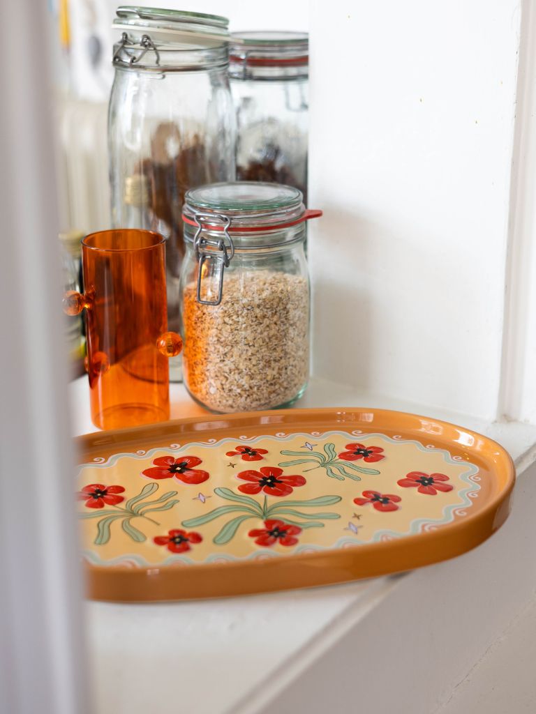 Vase Glass Orange