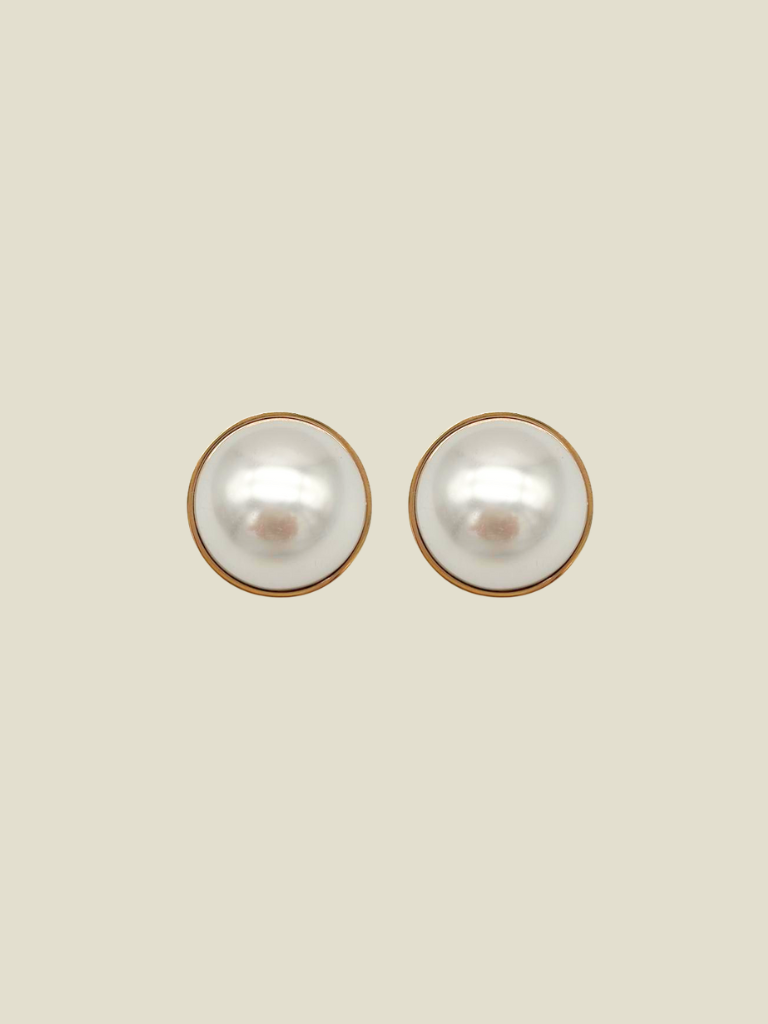 Funky Earrings (Set) Pearl Studs Gold