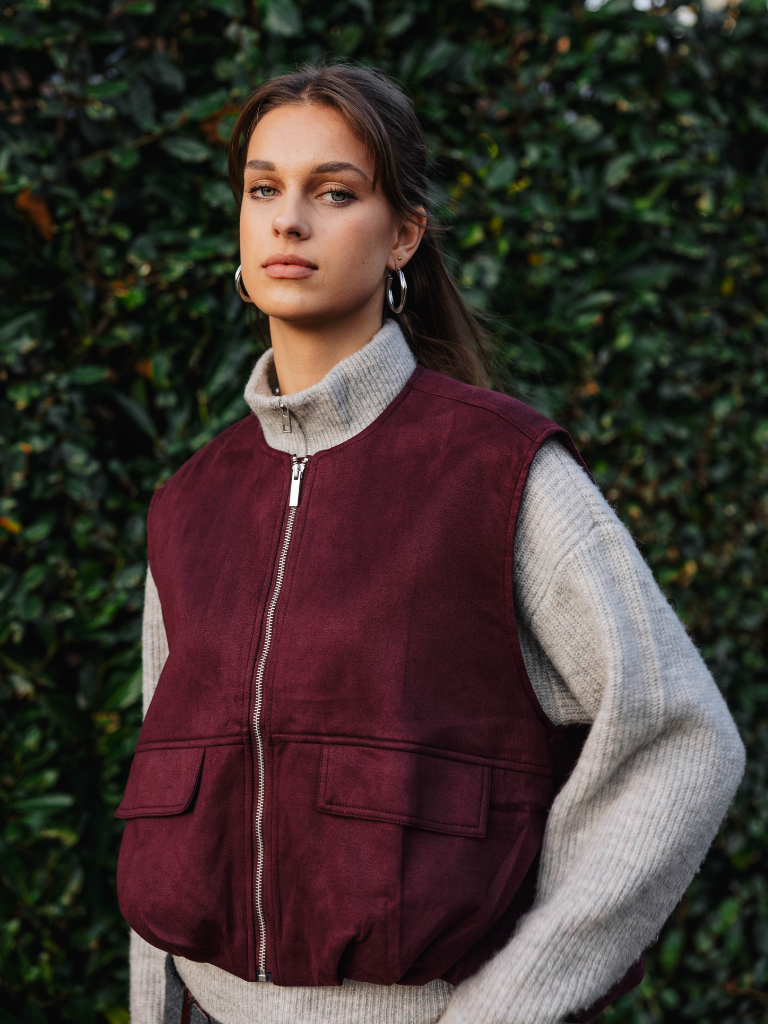 Waistcoat Charlotte Prune