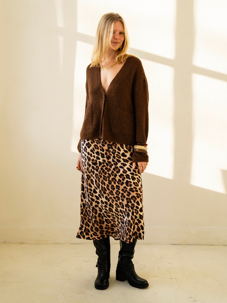 Long Skirt Elise Leopard