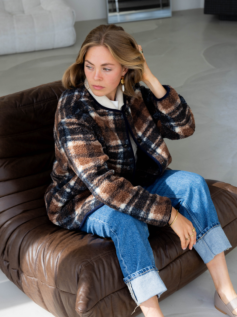 Jacket Kolira Dark Navy Check