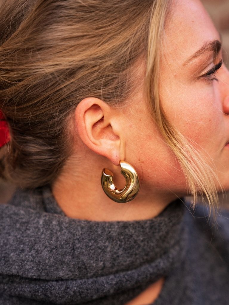 Funky Earrings (set) Bubbly Hoops Gold