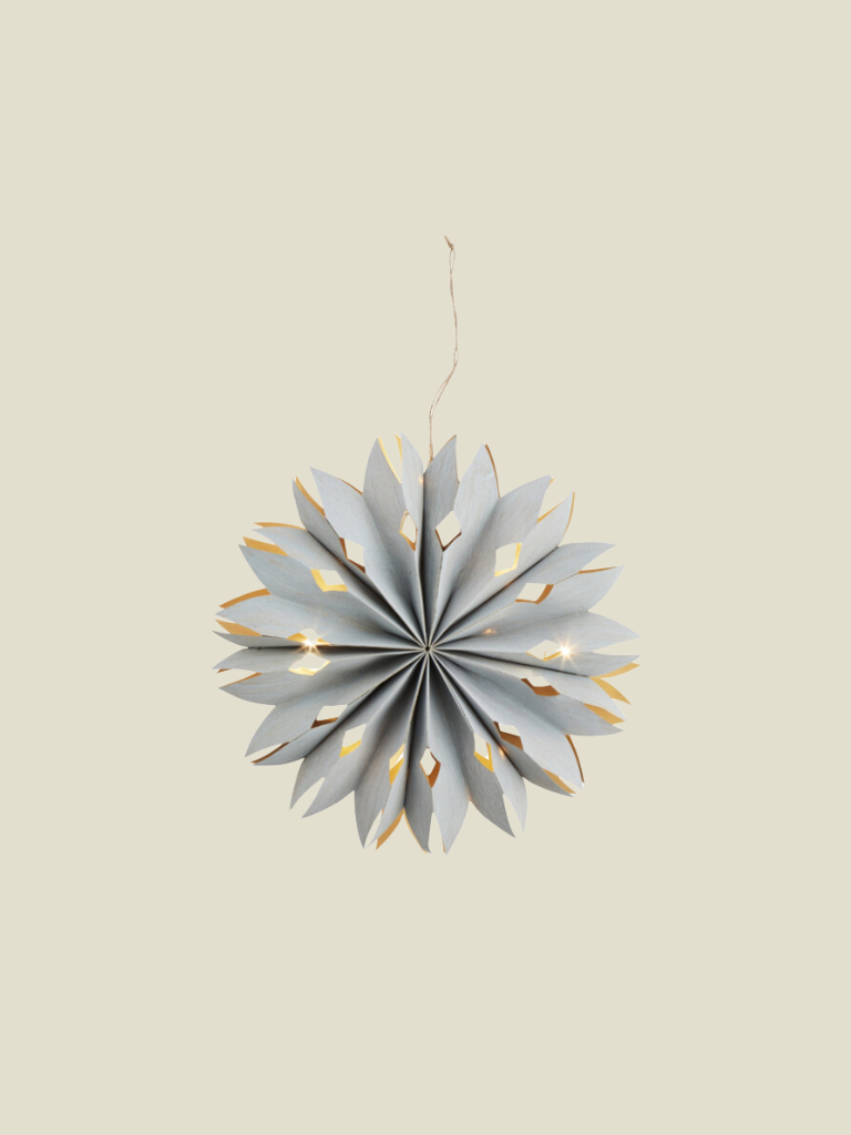 Veneer paper star w/ lights