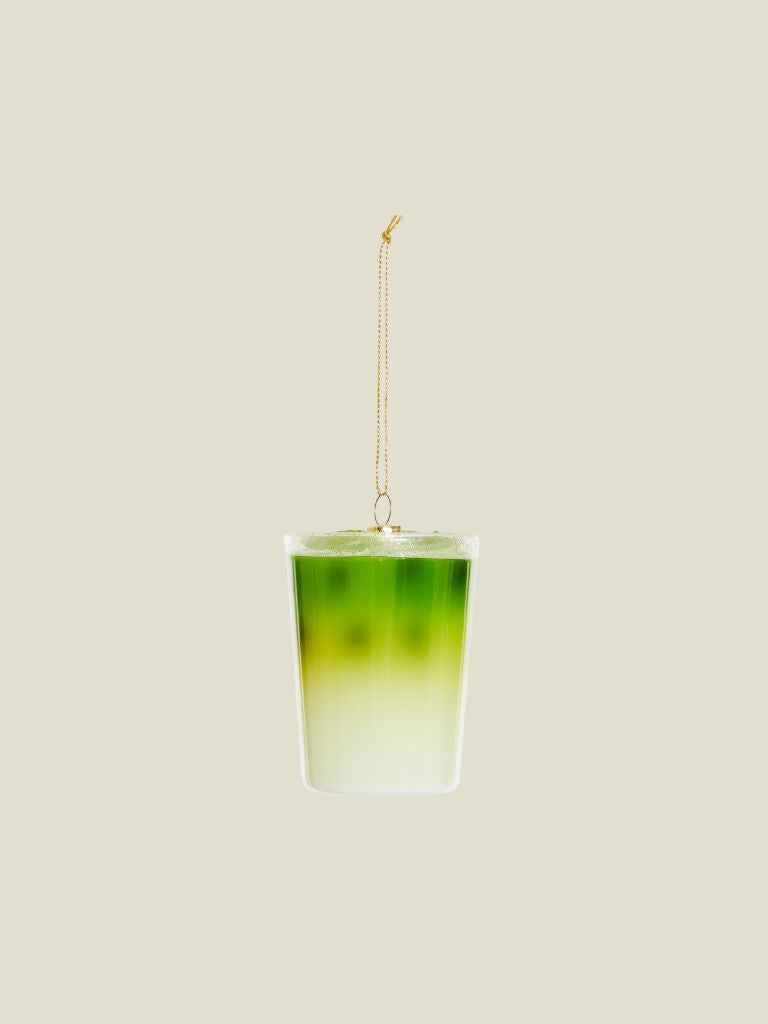Ornament Glass Iced Matcha Latte