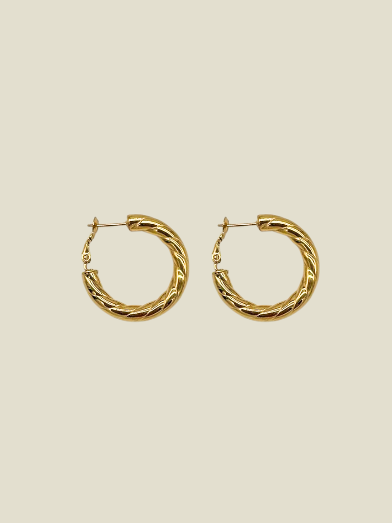 Funky Earrings (Set) Ropes Hoops Gold