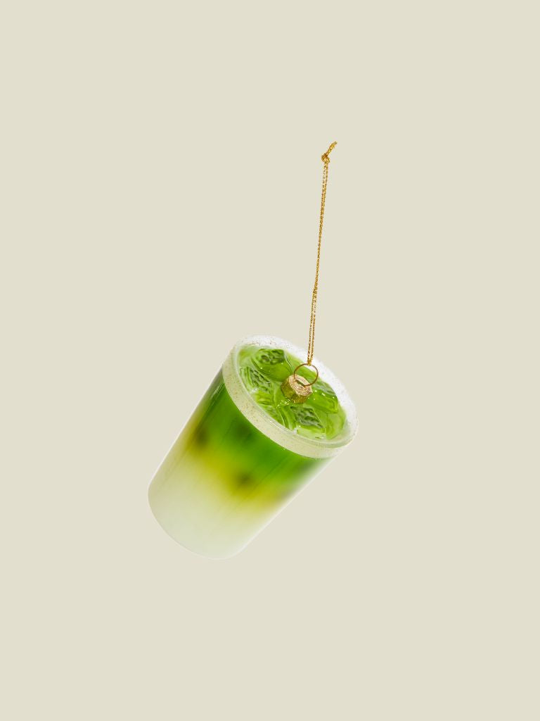 Ornament Glass Iced Matcha Latte