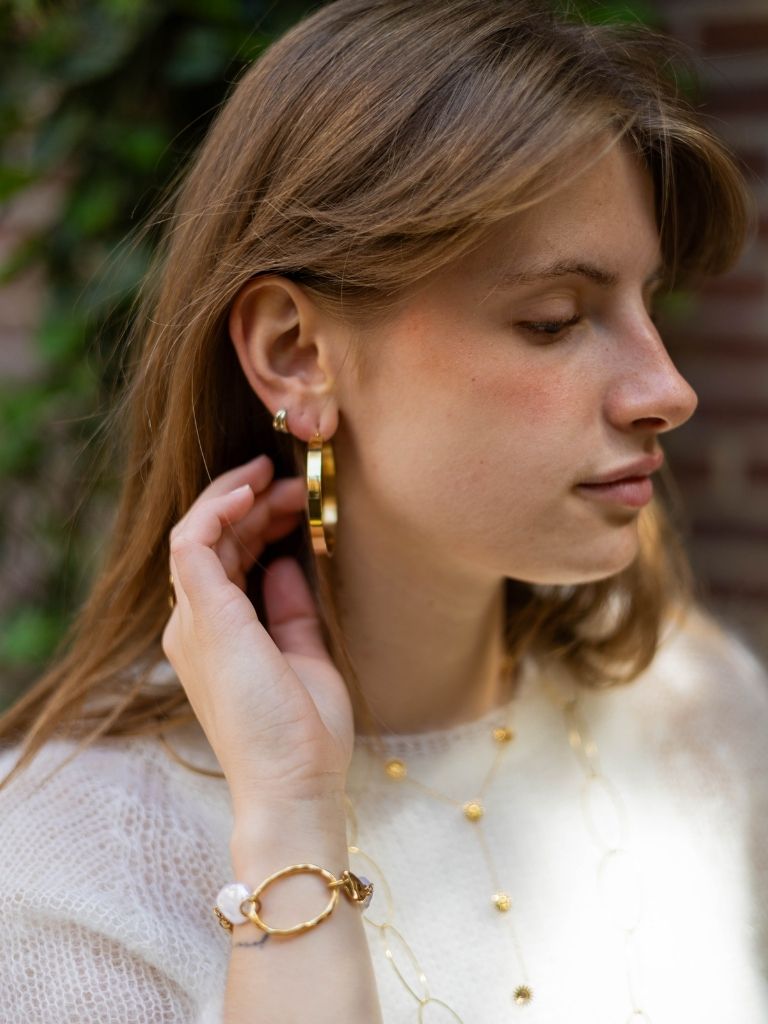 Funky Earrings (Set) Eline Hoops Gold