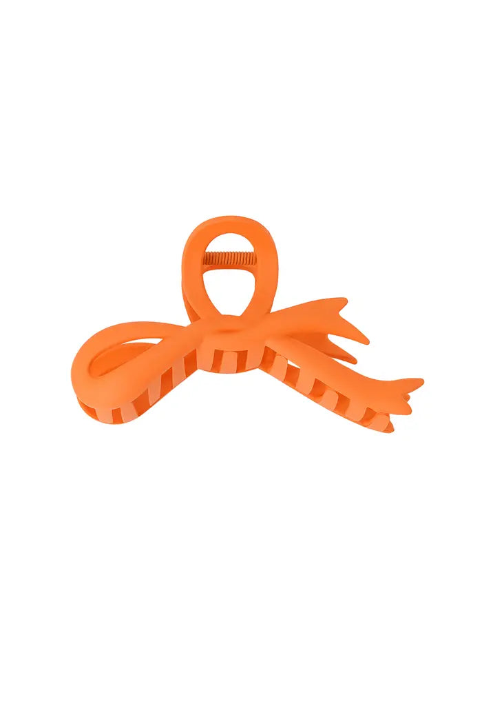 Hair Clip Orange Bow