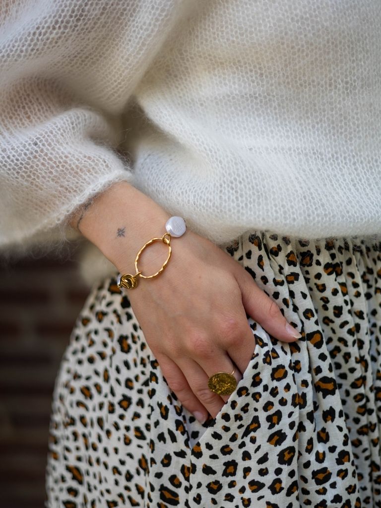 Bracelet Pearl Gold Shapes