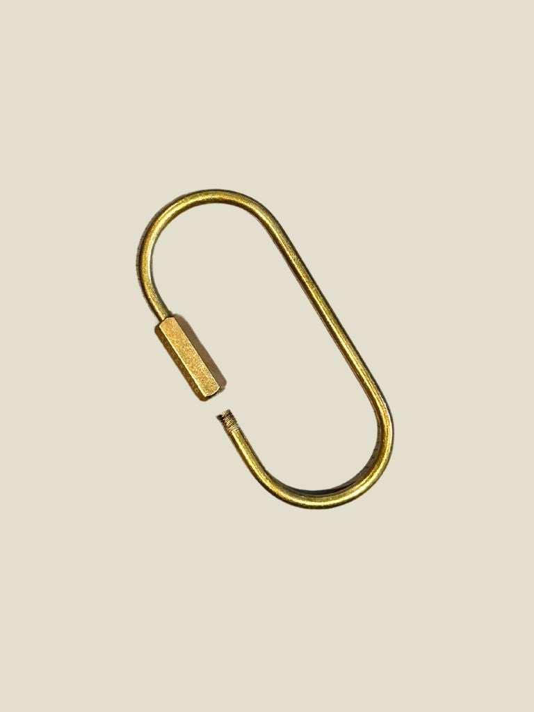 Key Ring Oval Brass