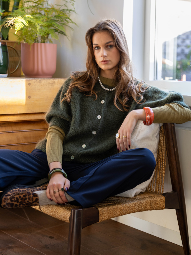 Cardigan Nathalie SS Green