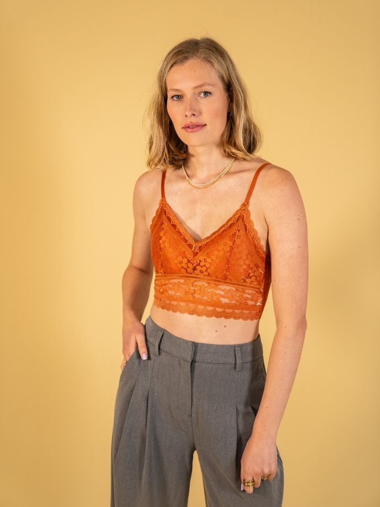 Bralette Lace Rust