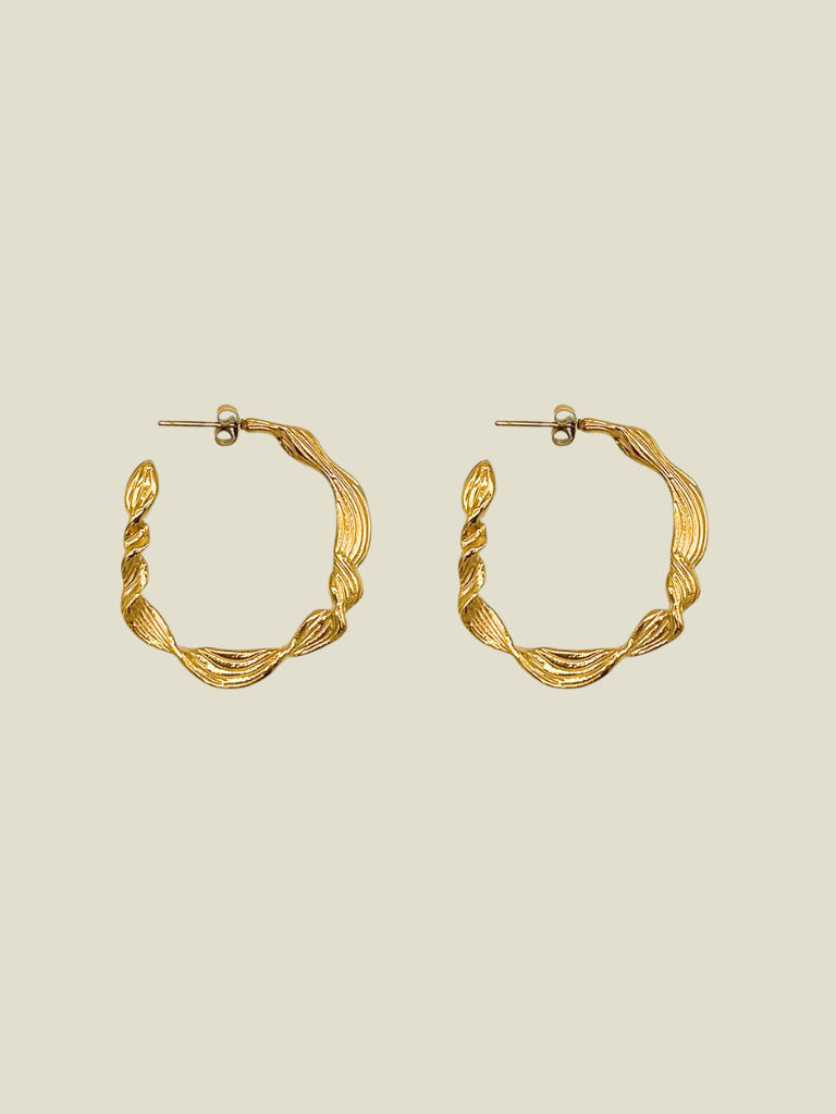 Funky Earrings (Set) Chunky Twisted Hoops