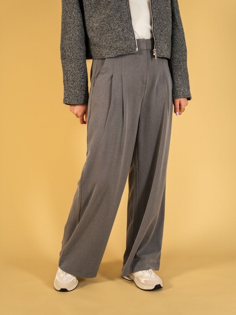 Pants HW Henrika Grey Melange