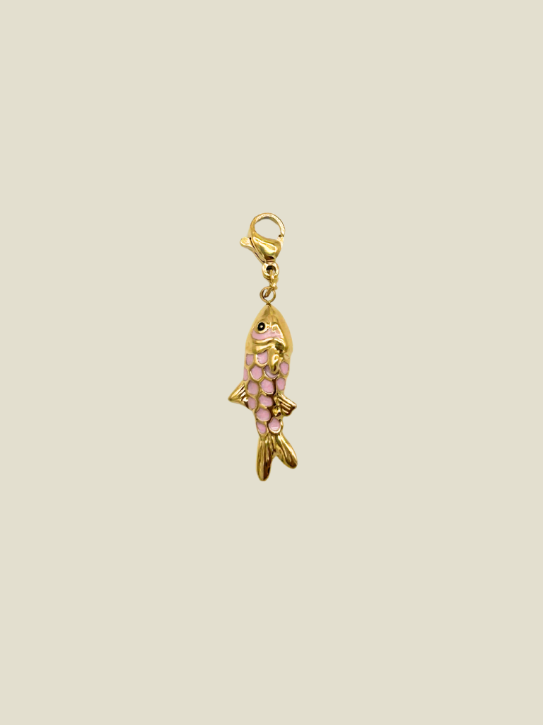Pendant Pink Fish Gold