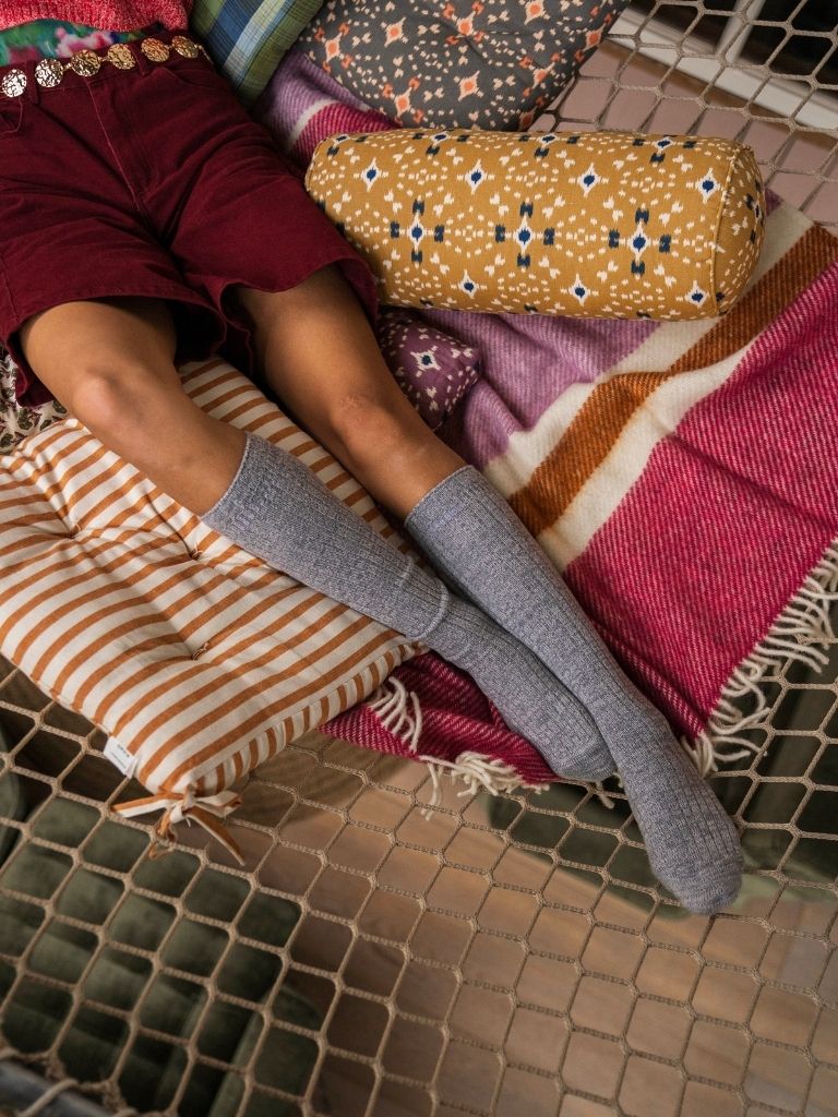 Socks Megan Knee Grey Melange