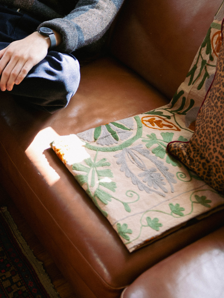 Throw Suzani Cotton Old Rose