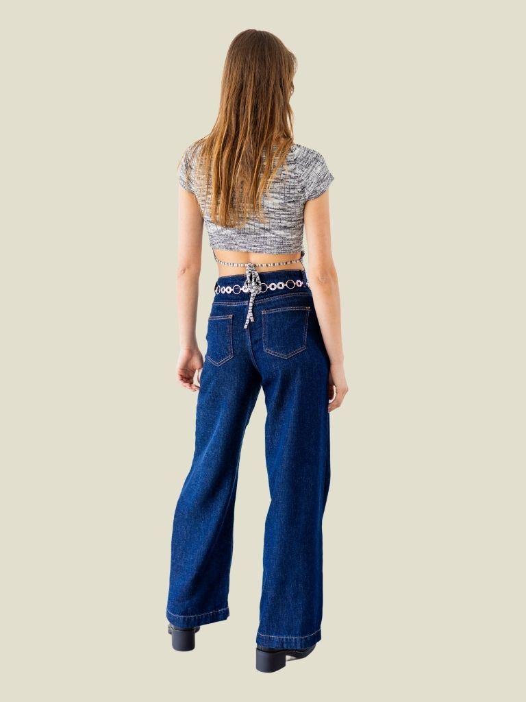 Pants Josephine Rue HW Dark Blue Wash