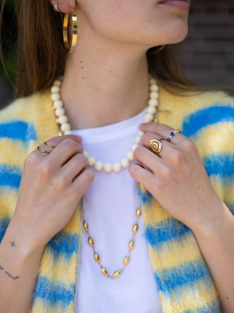 Necklace Oval Bells Gold