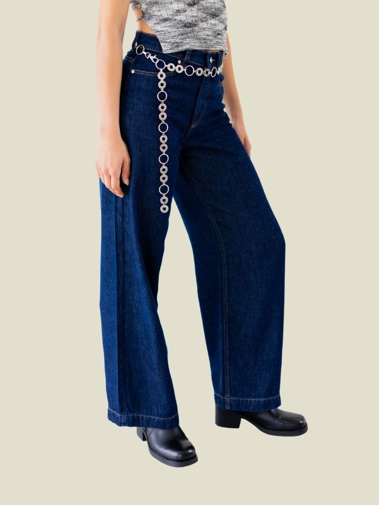 Pants Josephine Rue HW Dark Blue Wash