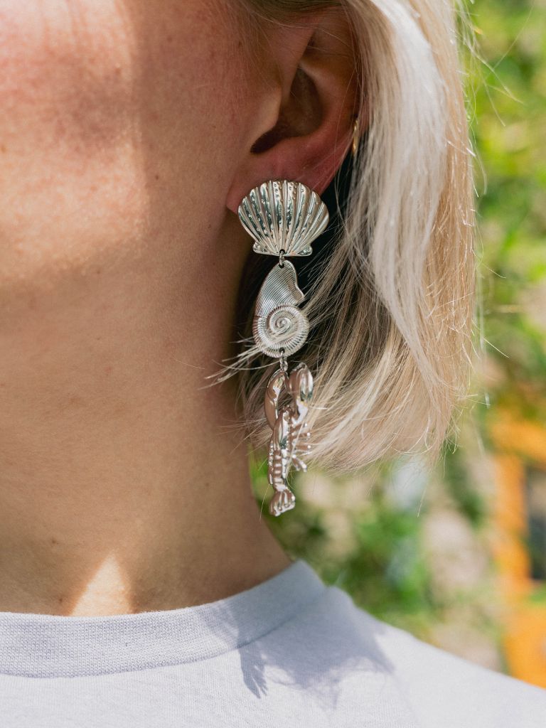 Funky Earrings (Set) Lobster Silver