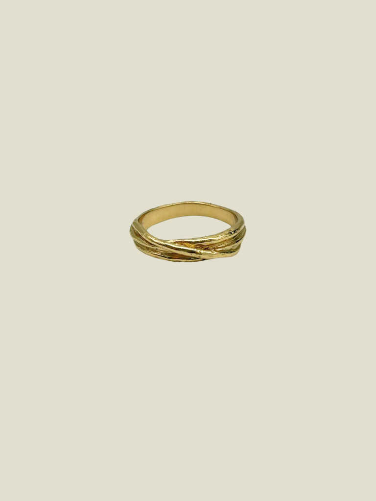 Ring Bold Twisted Brass